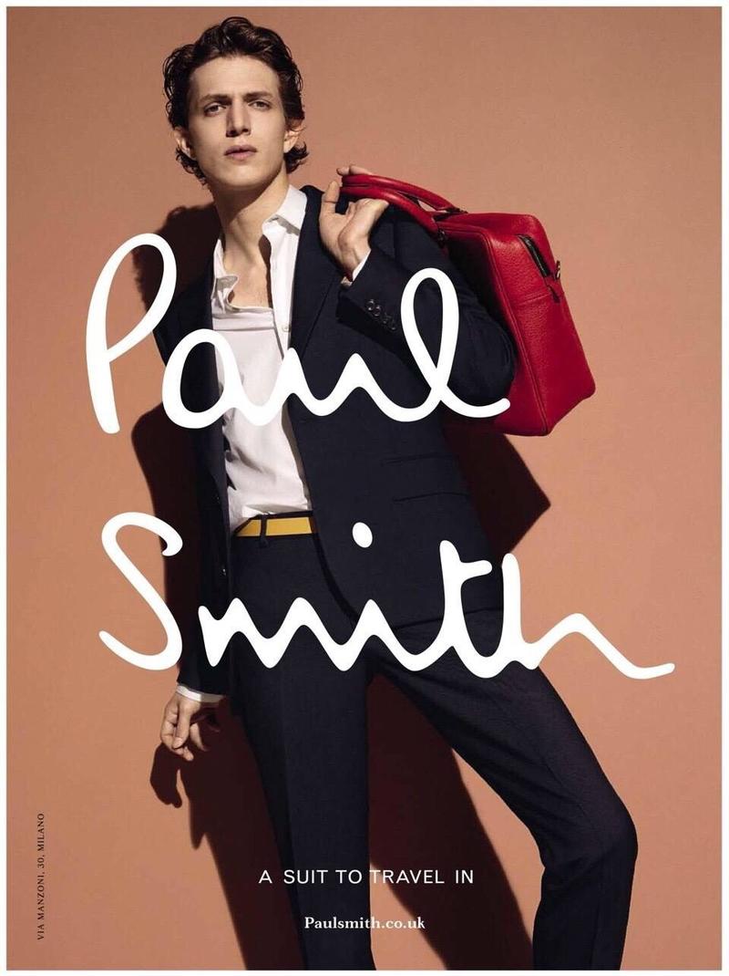 Model Xavier Buestel photographed by Viviane Sassen for Paul Smith's spring-summer 2016 men's advertising campaign.