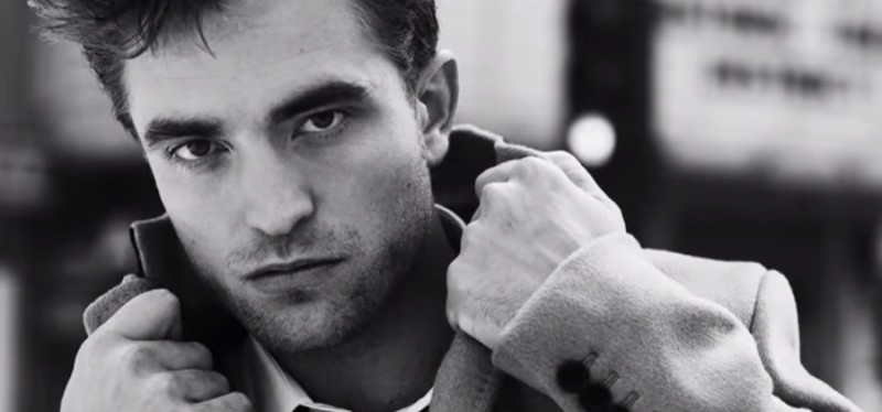 A still of Robert Pattinson from Dior Homme's Intense City fragrance campaign film.