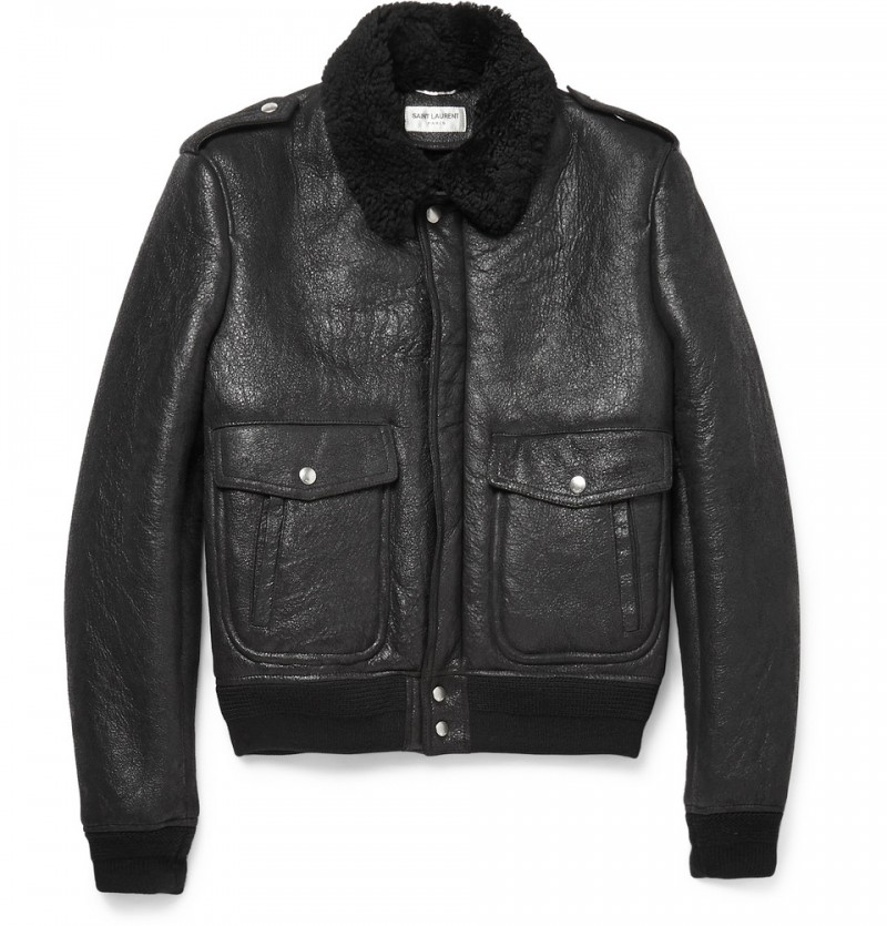 Saint Laurent Shearling Flight Jacket