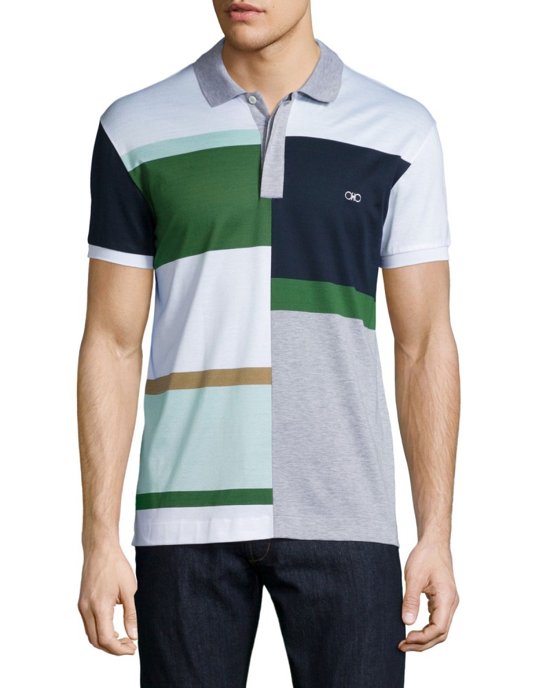 Salvatore-Ferragamo-Colorblock-Short-Sleeve-Polo-Shirt