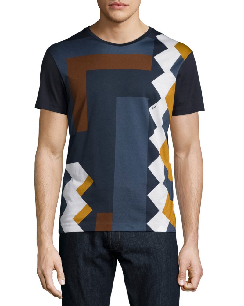 Salvatore-Ferragamo-Geo-Print-Short-Sleeve-Tee