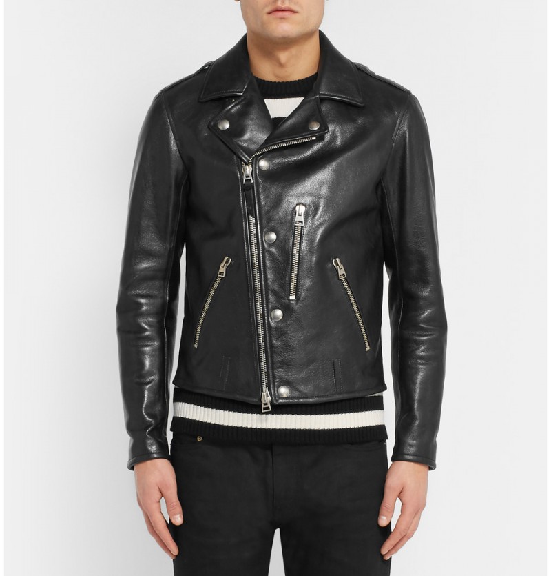 Tom Ford Slim-Fit Leather Biker Jacket