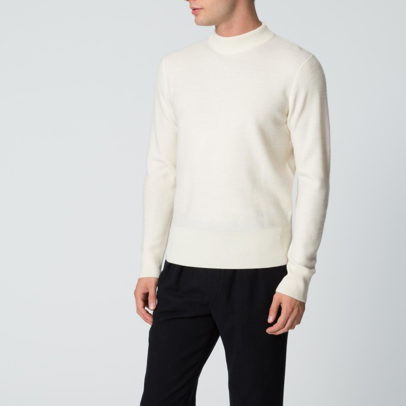 UNIQLO and LEMAIRE Merino Blended Mock Neck Sweater