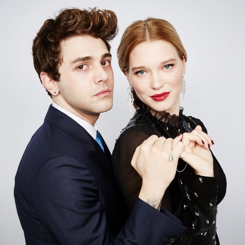 Director Xavier Dolan and actress Léa Seydoux make a promise to UNICEF in this Louis Vuitton photo by Patrick Demarchelier.