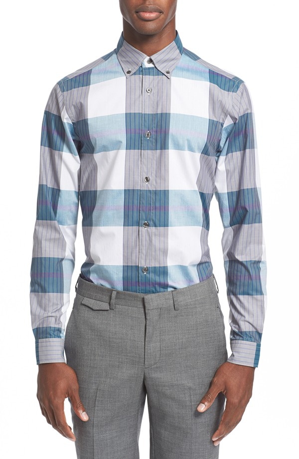 Z Zegna Large Check Trim Shirt