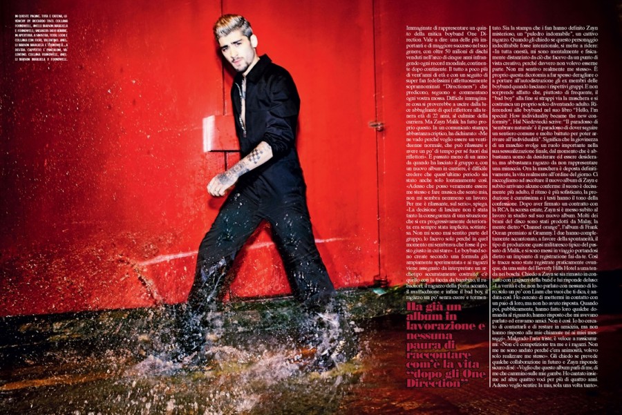 Zayn Malik 2016 L’Uomo Vogue Cover Photo Shoot The