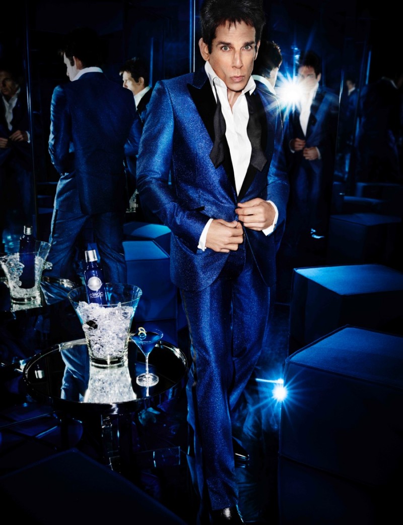 Ben Stiller poses as Derek Zoolander for Ciroc's Limited Edition Derek Zoolander Blue Steel.