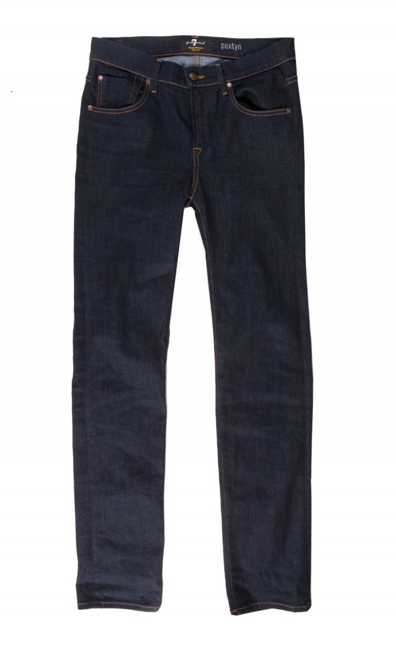 7 For All Mankind FOOLPROOF denim jeans in classic indigo.