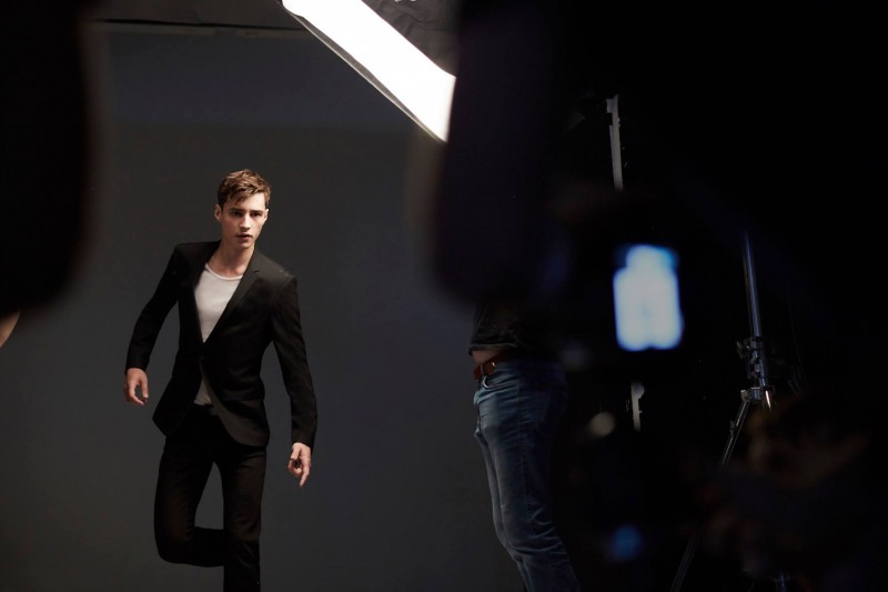 Adrien Sahores is filmed for HUGO Hugo Boss' Extreme fragrance campaign.