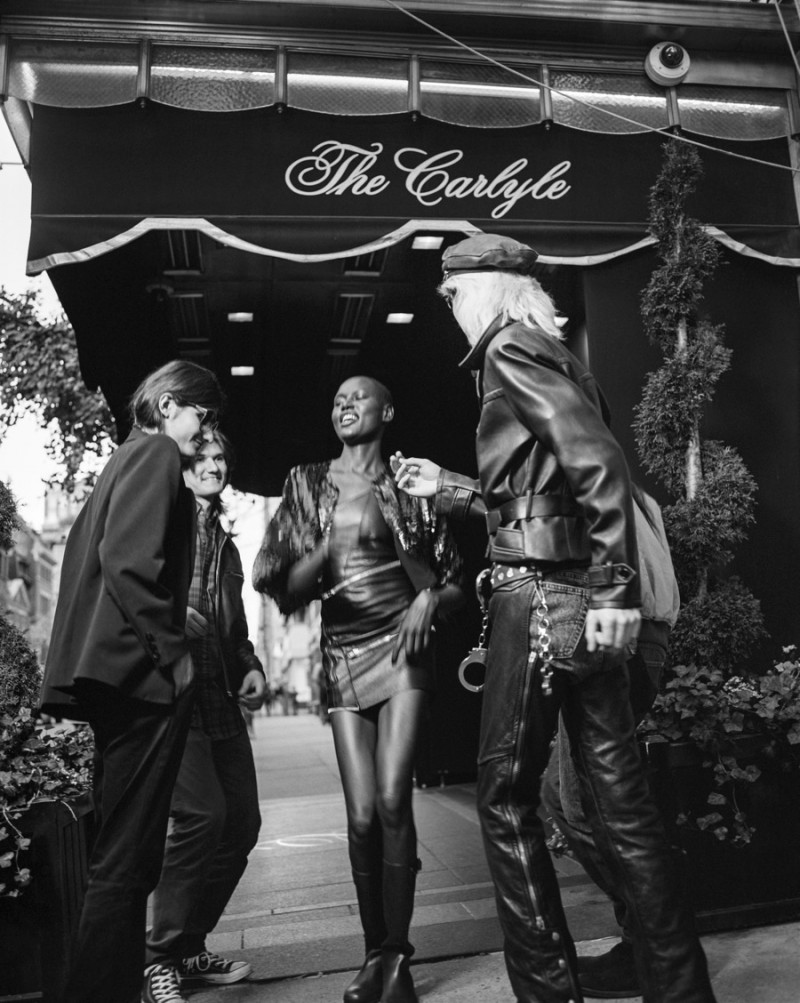 Model Ajak Deng and the Wolfpack photographed by Bruce Weber for Barneys New York's spring-summer 2016 campaign.