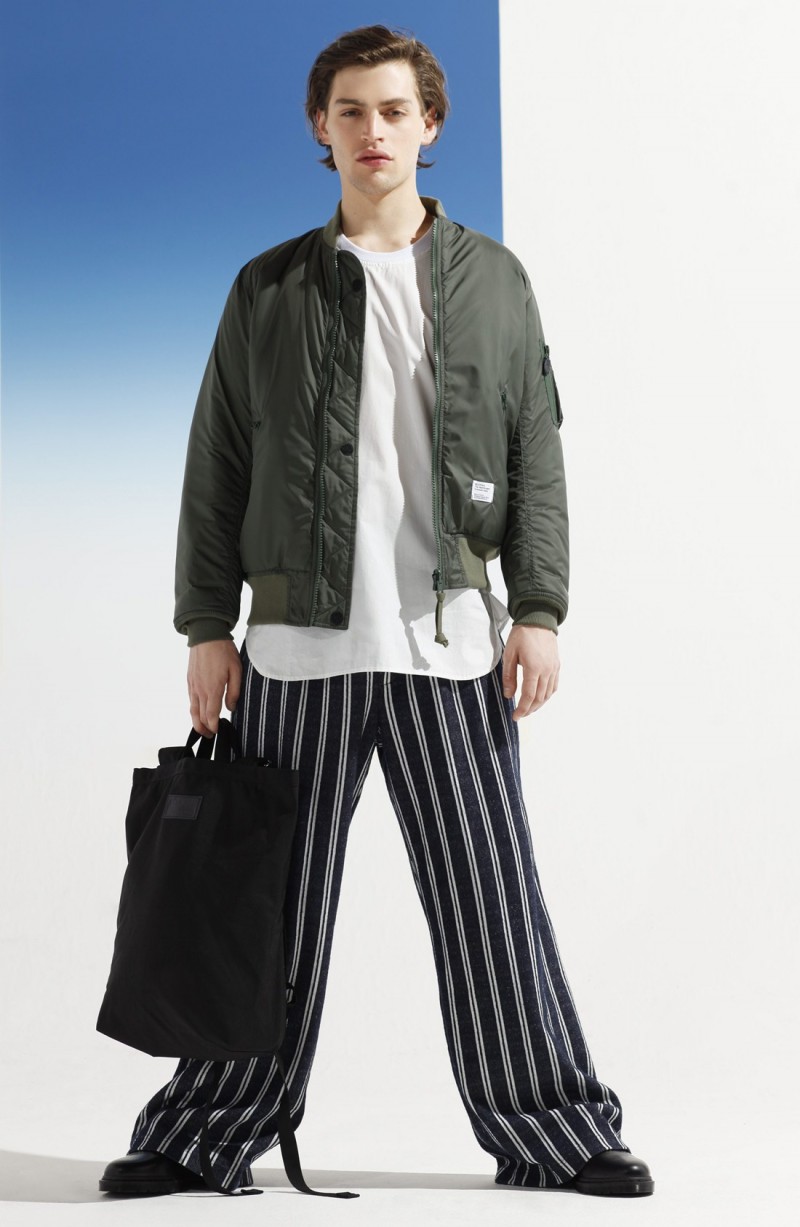 Bedwin & the Heartbreakers Duffy Reversible MA-1 Bomber Jacket with Xander Zhou Striped Lounge Pants