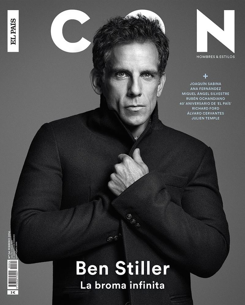 Ben Stiller covers the February 2016 issue of Icon El País magazine.