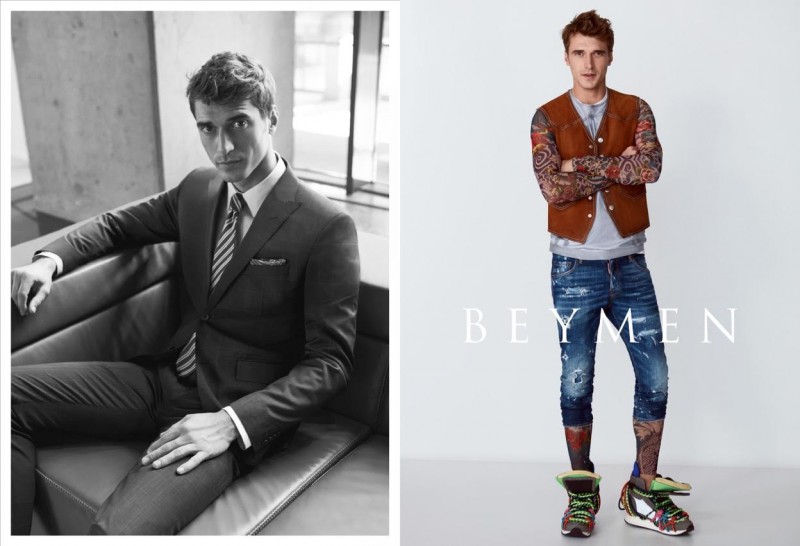 Pictured right, French model Clément Chabernaud dons a look from Dsquared2. » Beymen Club Hits the Cobbled Streets of Lisbon for Spring Campaign Pictured right, French model Clément Chabernaud dons a look from Dsquared2.
