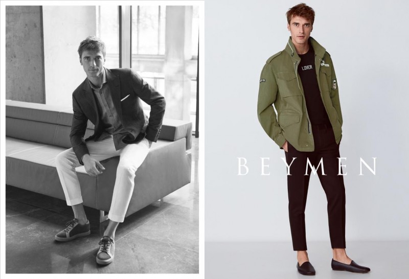 Clément Chabernaud fronts Beymens spring-summer 2016 campaign.