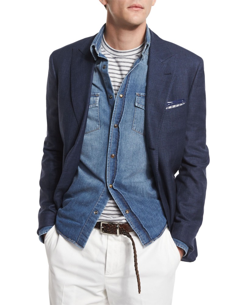 Brunello Cucinelli Navy Blazer