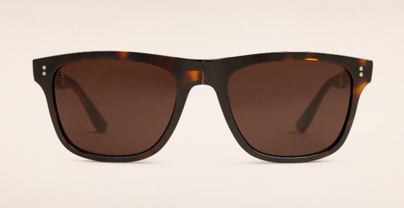 Burberry Folding Rectangular Tortoise Frame Sunglasses