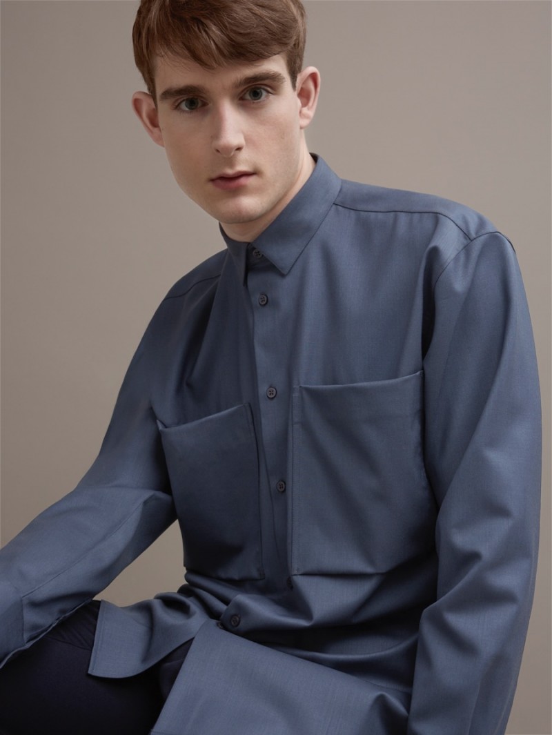 Karl Morrall models COS' Oversized Chest Pocket Shirt.
