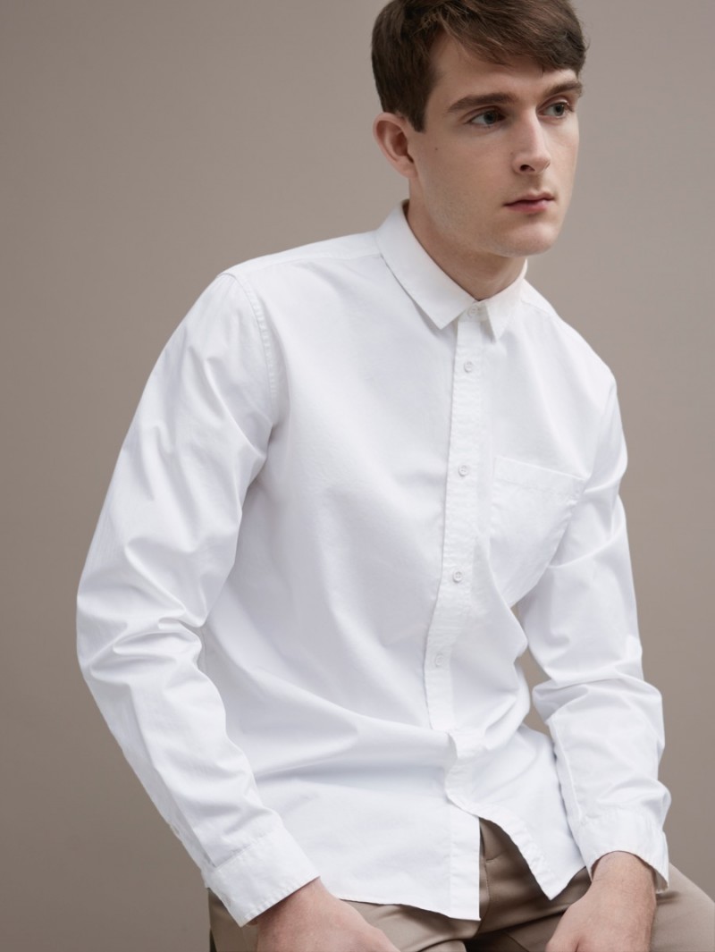Karl Morrall pictured in COS' Cotton Twill Shirt.