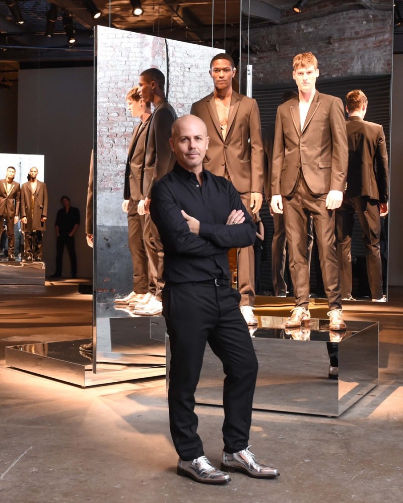 Calvin Klein Collection men's creative director Italo Zucchelli is photographed at the brand's presentation during New York Fashion Week: Men.