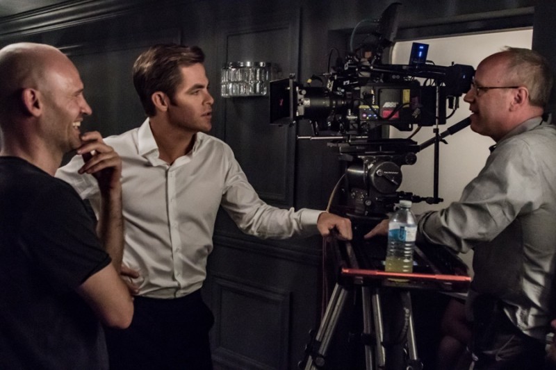 Chris Pine behind the scenes of his Armani Code Profumo campaign.