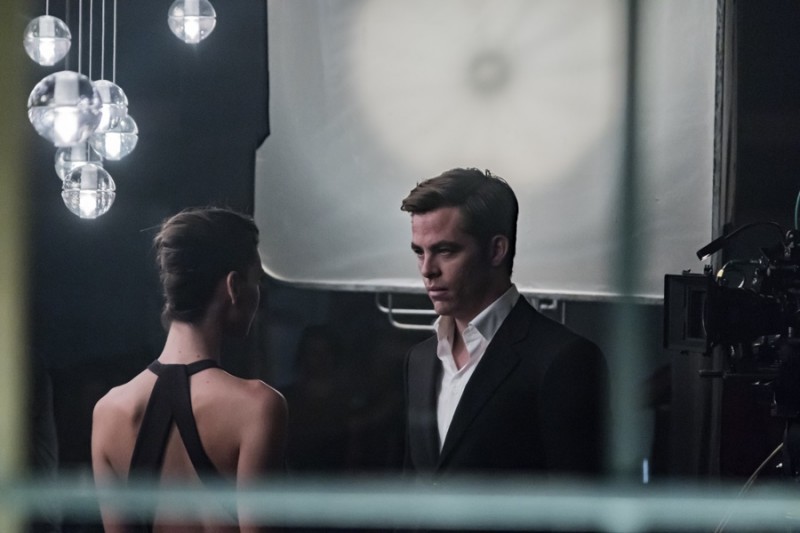 Chris Pine films Armani Code Profumo's new advertisement.