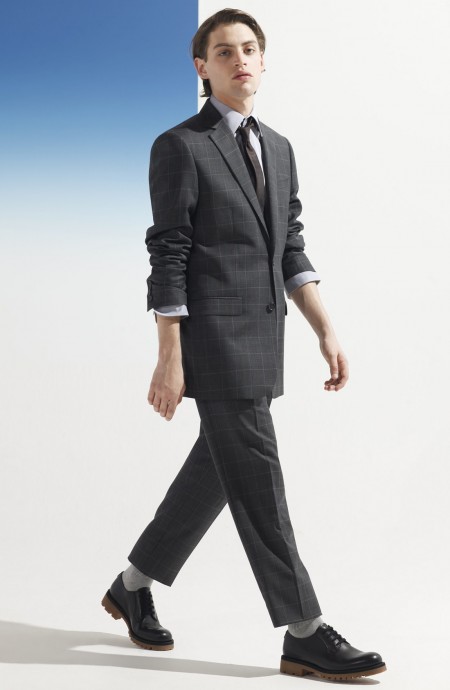 Combatant Gentlemen Slim Fit Windowpane Suit