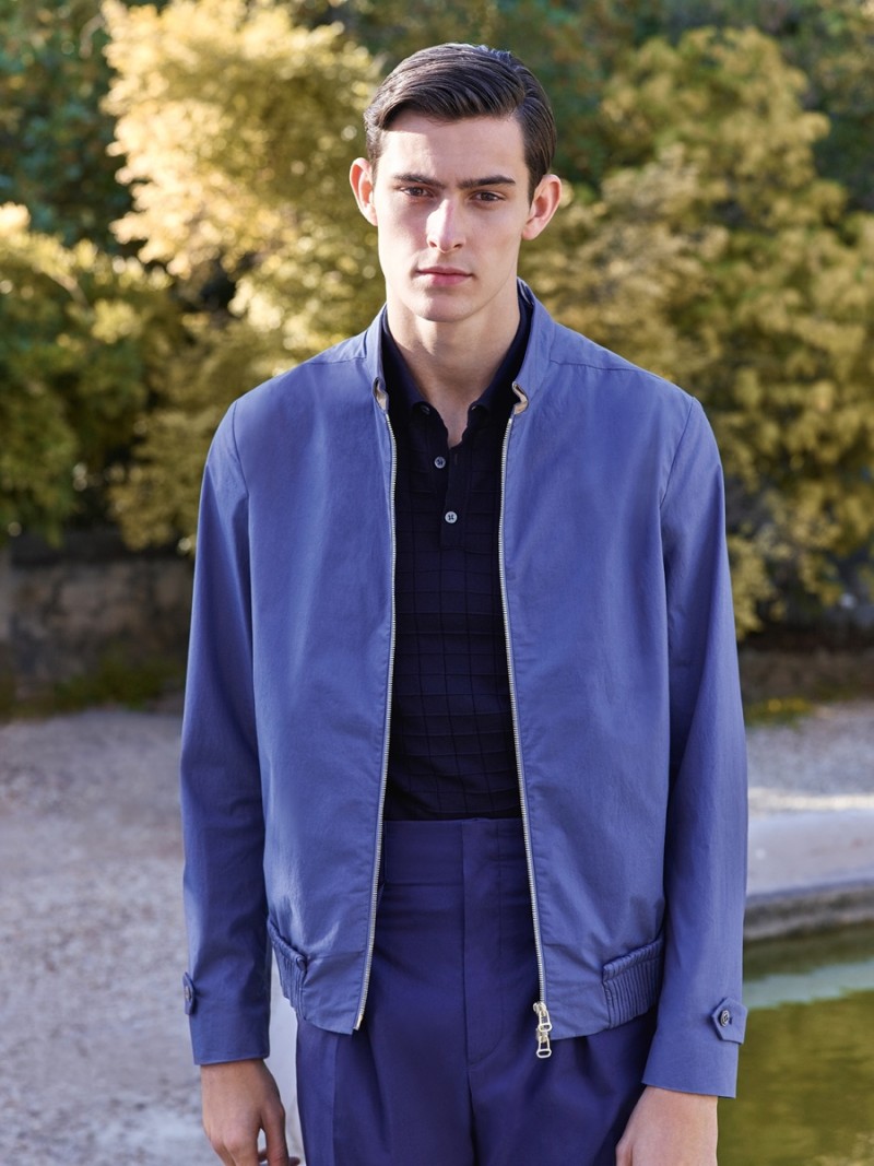 Corneliani-2016-Spring-Summer-Mens-Catalogue-men's-bomber-jacket-cotton-grosgrain-effect-ribbing-SS16 » Corneliani Presents Debonair Spring Corneliani-2016-Spring-Summer-Mens-Catalogue-men's-bomber-jacket-cotton-grosgrain-effect-ribbing-SS16