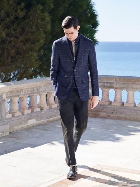 Corneliani 2016 Spring Summer Mens Catalogue mens jacket unlined blue SS16