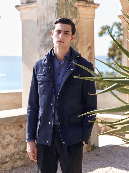 Corneliani 2016 Spring Summer Mens Catalogue mens outerwear jacket detachable hood SS16