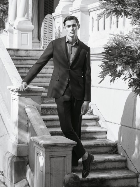 Corneliani 2016 Spring Summer Mens Catalogue mens suit wool black SS16