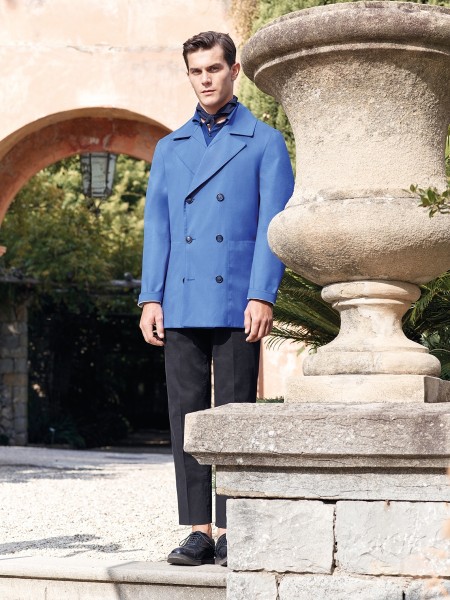 Corneliani 2016 Spring Summer Mens Catalogue pea coat double breasted cotton wool silk SS16