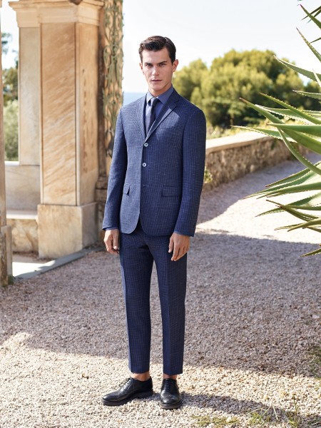 Corneliani 2016 Spring Summer Mens Catalogue suit mini check blue SS16