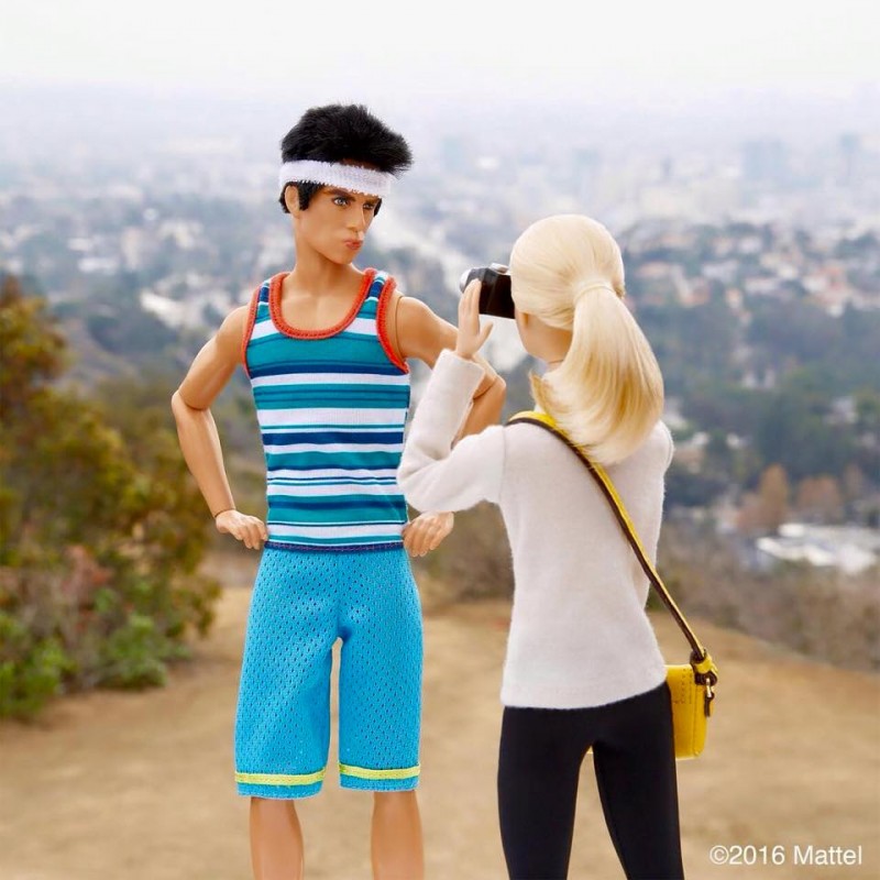 Derek Zoolander goes for a hike in the hills of Hollywood.