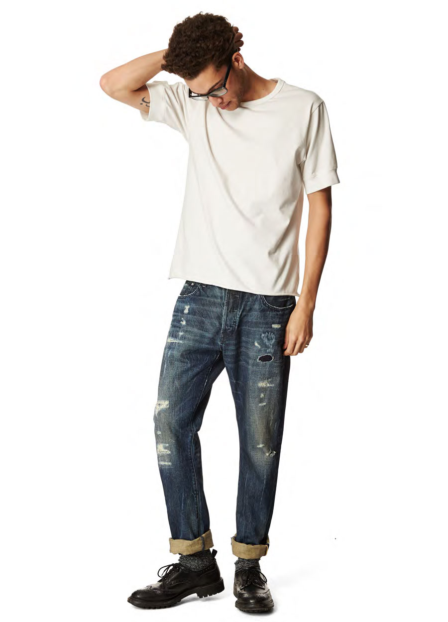 Earnest Sewn Men's Bryan Slouchy Slim Denim Jeans Black