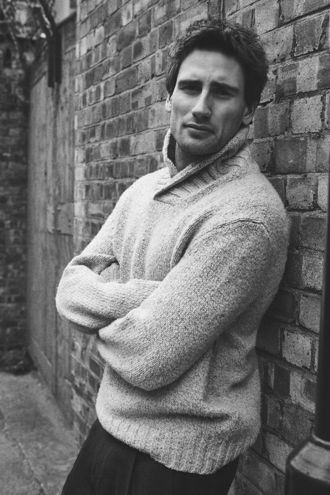 Edward Holcroft photographed by Hans Neumann for Interview magazine.
