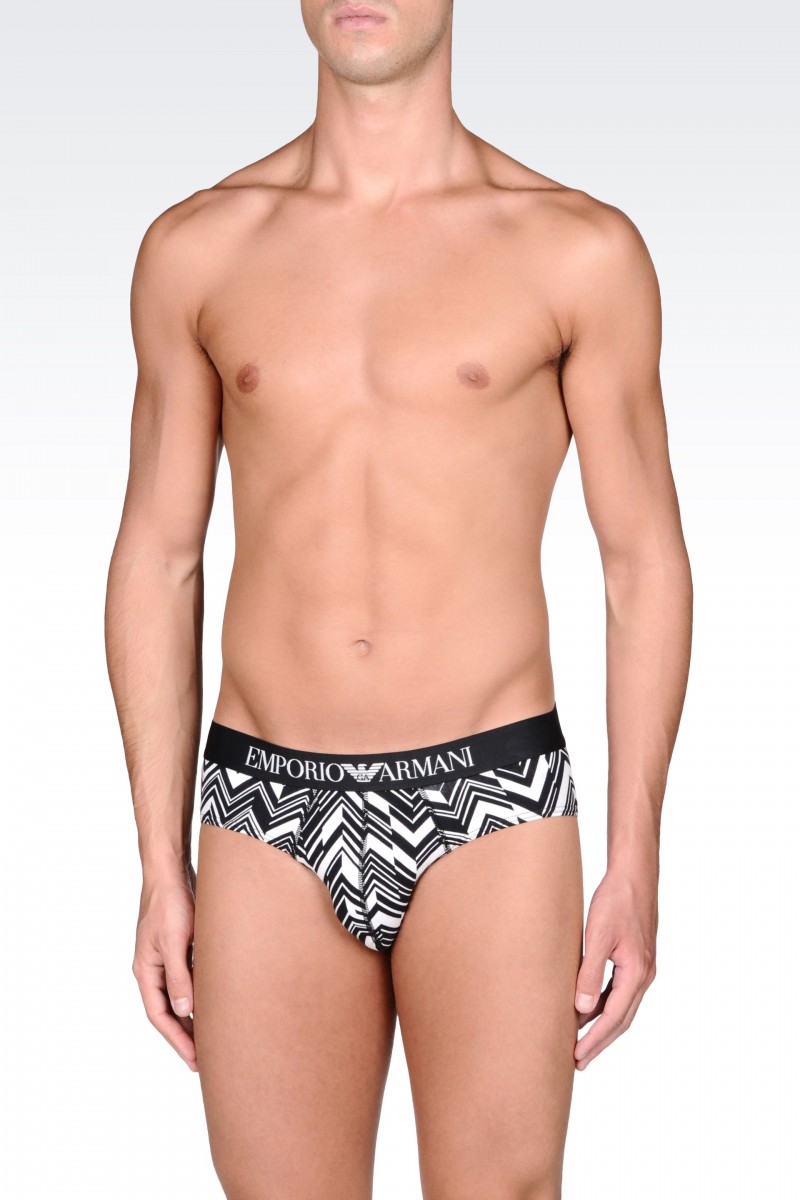 Emporio Armani Patterned Two-Tone Underwear Briefs