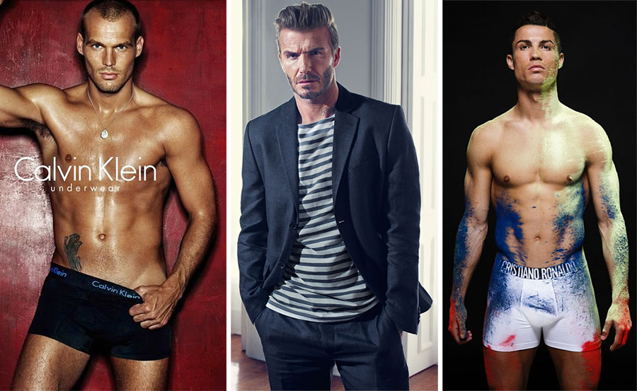 Pictured Left to Right: Freddie Ljungberg, David Beckham and Cristiano Ronaldo.