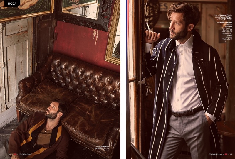 Styled by Alba Melendo Garcia, John Halls is pictured in a wardrobe that includes Givenchy, Salvatore Ferragamo and Versace. » Mey Taps John Halls for Spring Imagery Styled by Alba Melendo Garcia, John Halls is pictured in a wardrobe that includes Givenchy, Salvatore Ferragamo and Versace.