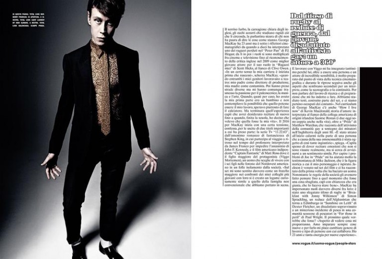 George MacKay Rocks Spring Fashions for L’Uomo Vogue - The Fashionisto