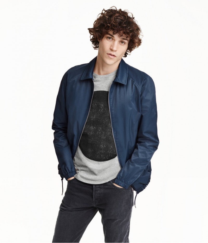 Miles McMillan stands out in H&M's Coach jacket.