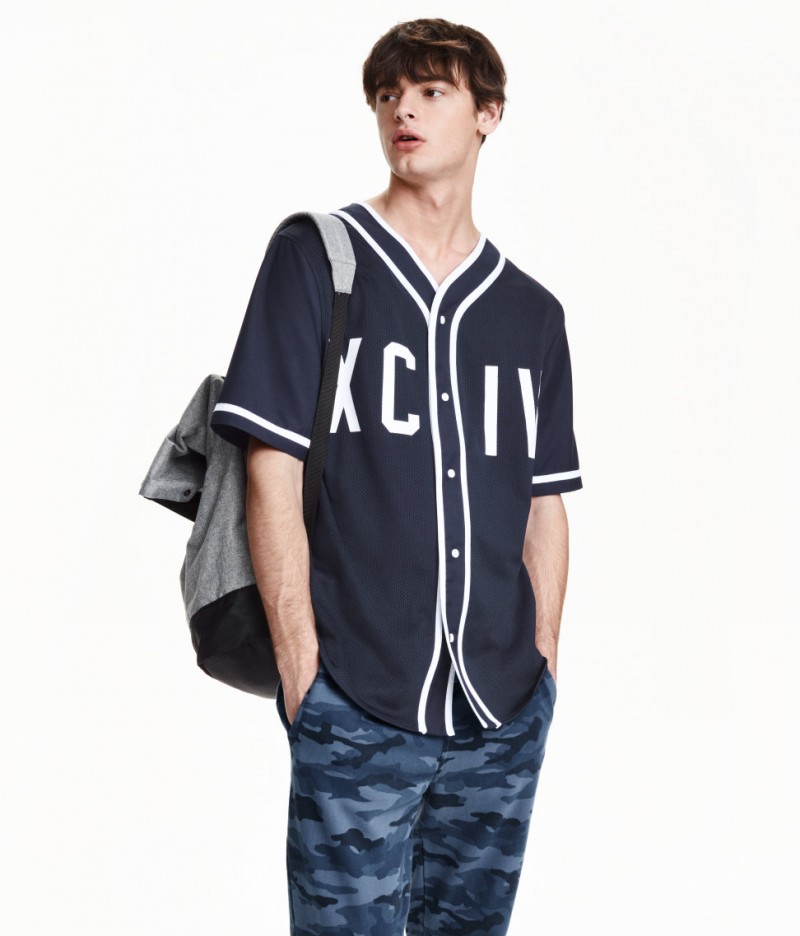H&M Baseball Short-Sleeve Shirt