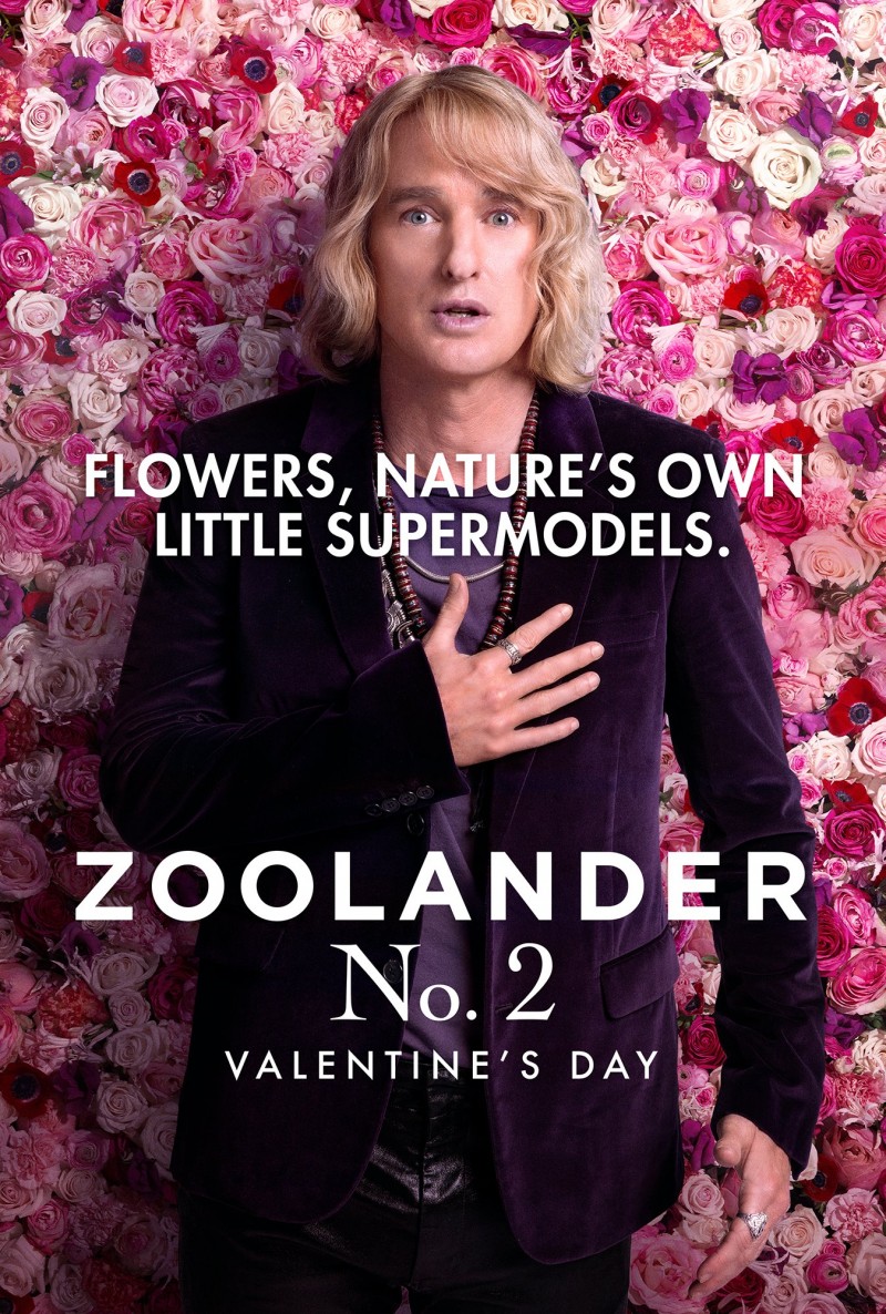 Owen Wilson is Hansel for a Zoolander No. 2 Valentine's Day poster.