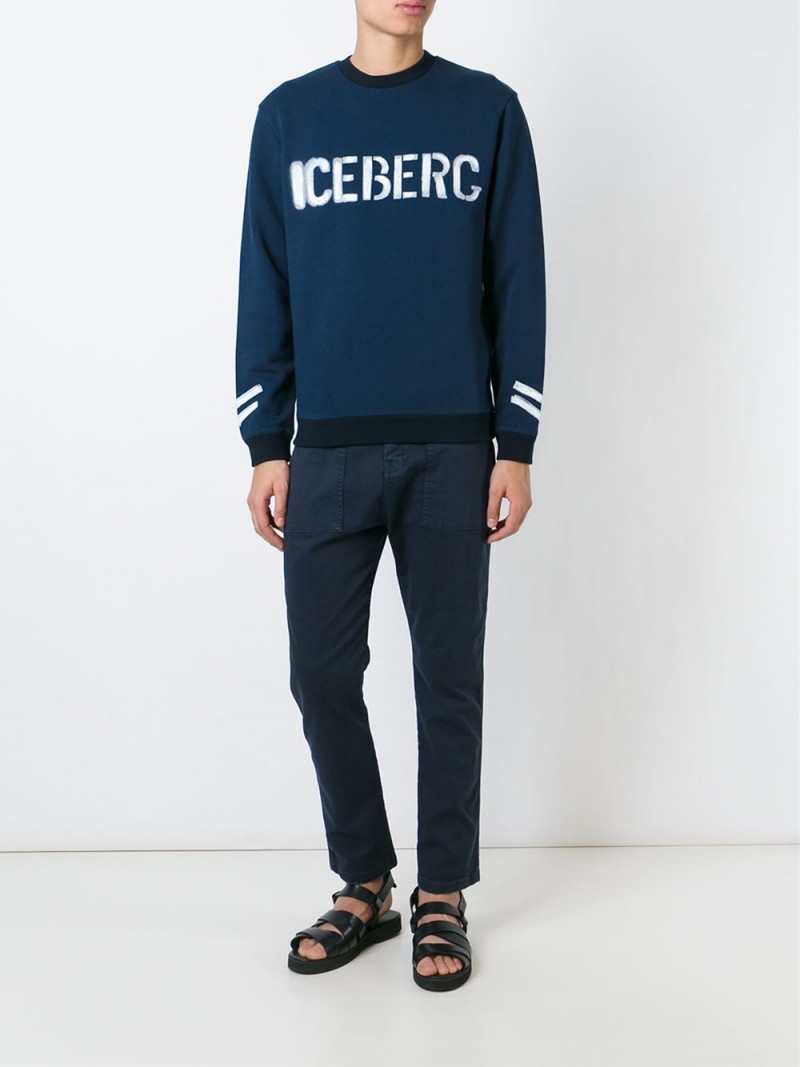 Iceberg-Logo-Print-Sweatshirt-Navy