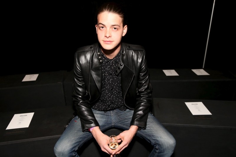 Israel Broussard at Saint Laurent's fall-winter 2016 show in Los Angeles, California.