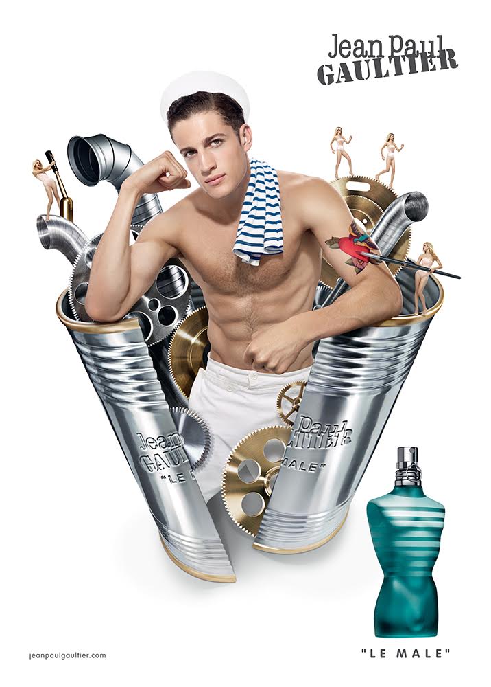Jean Paul Gaultier Le Male fragrance campaign featuring model Chris Bunn. » Jean Paul Gaultier Unveils New Le Male Fragrance Campaign Jean Paul Gaultier Le Male fragrance campaign featuring model Chris Bunn.