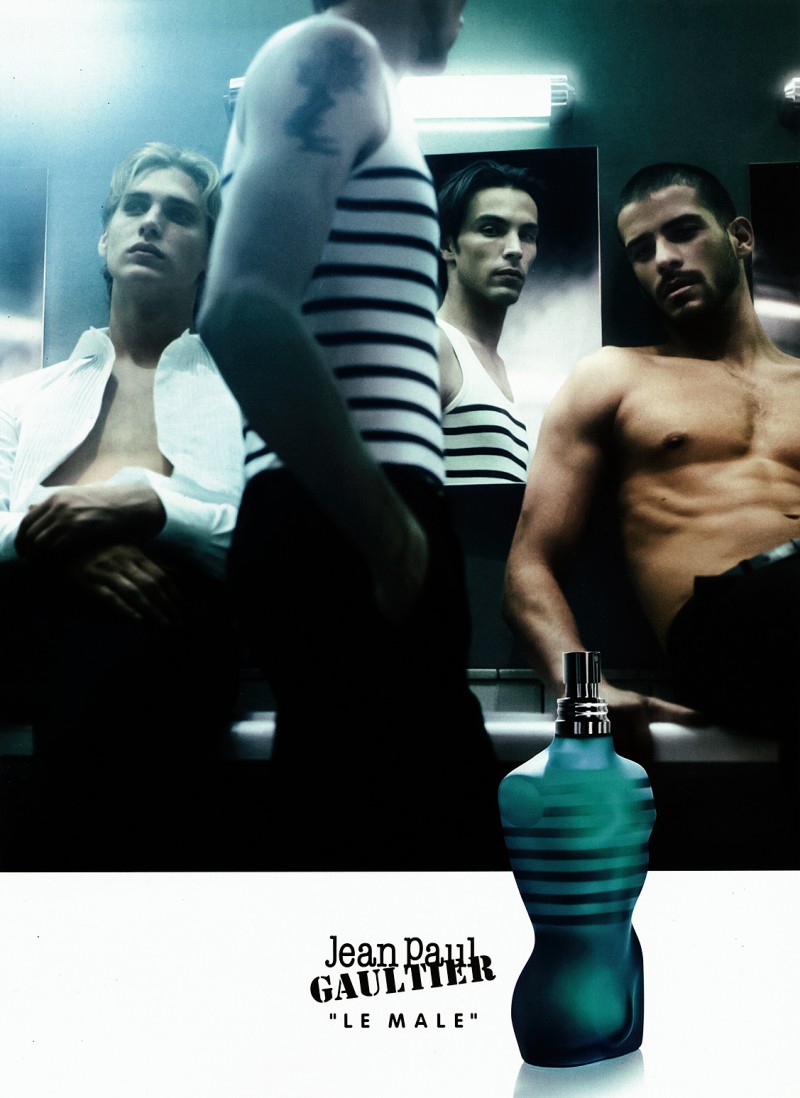 Models Jeremy Dufour, Scott Barnhill and Rubén Cortada for Jean Paul Gaultier Le Male 2008 Fragrance Campaign.