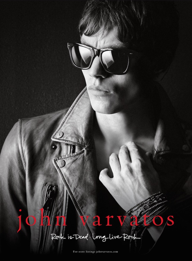Sid Ellisdon pictured in sunglasses for John Varvatos spring-summer 2016 advertising campaign.
