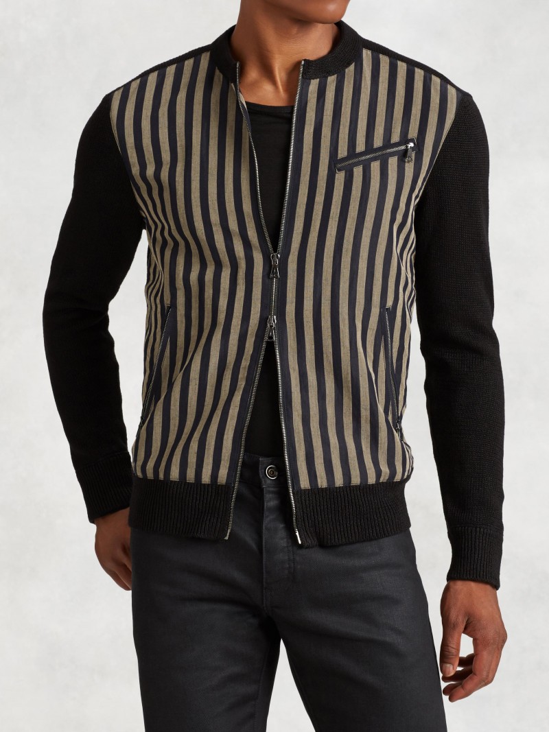 John Varvatos Linen Stripe Jacket