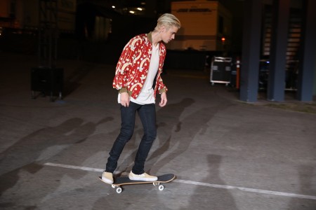 Justin Bieber Skateboard 002 2016 Picture Saint Laurent Show