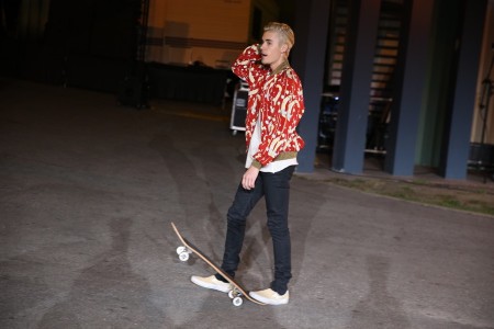 Justin Bieber Skateboard 003 2016 Picture Saint Laurent Show